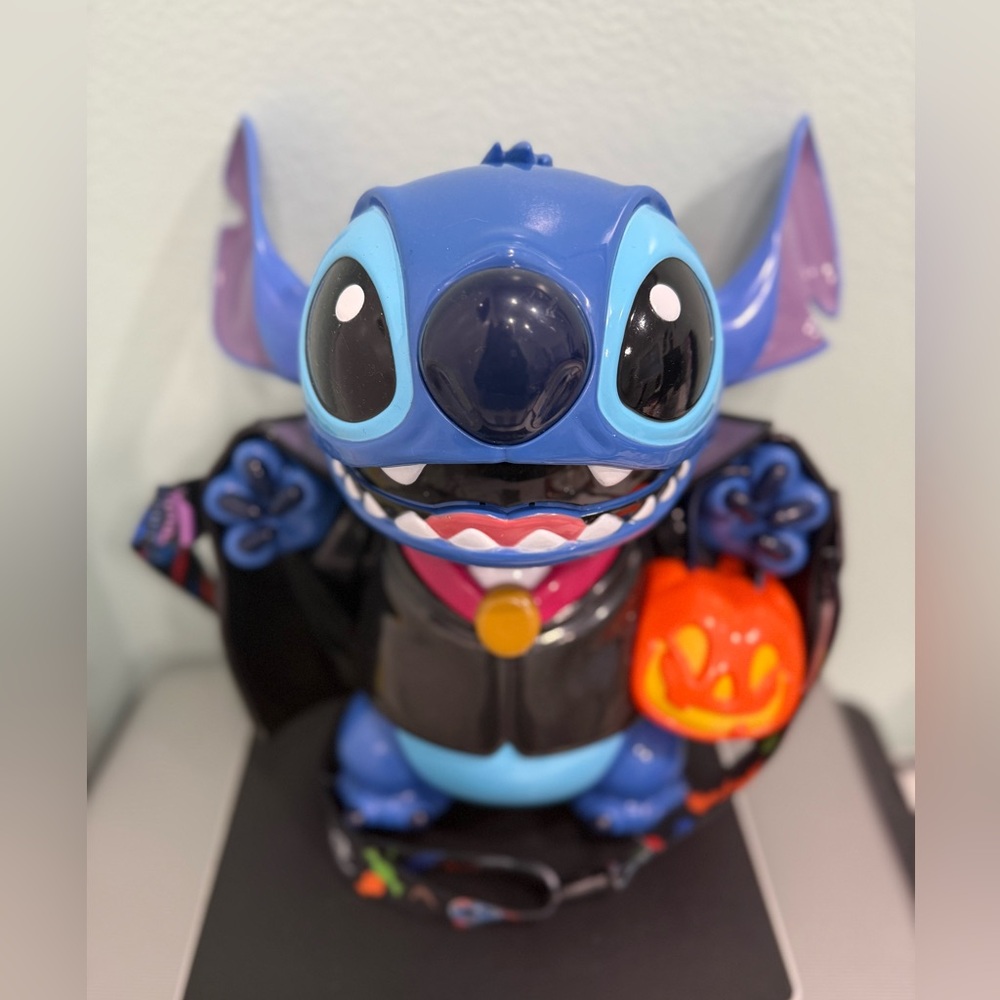 Brand new! Exclusive Disney Parks Halloween Stitch Popcorn Bucket 2024.